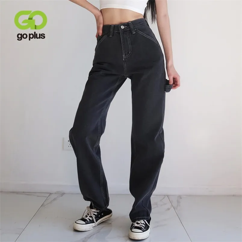 Goplus jeans kvinna mamma sommar vintage kläder breda ben lastbyxor femme nouveau spijkerbroeken dames c10634 210708