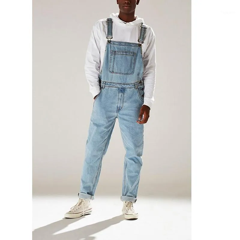 Amazon.com: Men Denim Overalls Men's Baggy Bib Overall Jumpsuit Strap  Straight Pants Blue Jeans Street Wear Suspender Pants photo color XS:  Clothing, Shoes & Jewelry