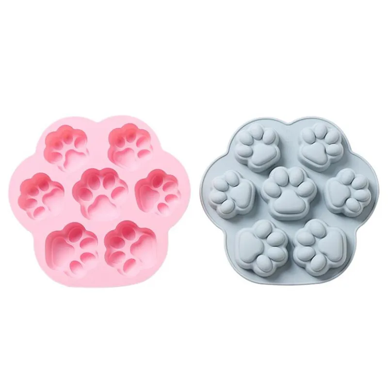 Preciosa pata de gato, moldes de silicona para hornear pasteles, accesorios de decoración de Fondant, herramientas, molde de Chocolate para pudines de jabón hecho a mano