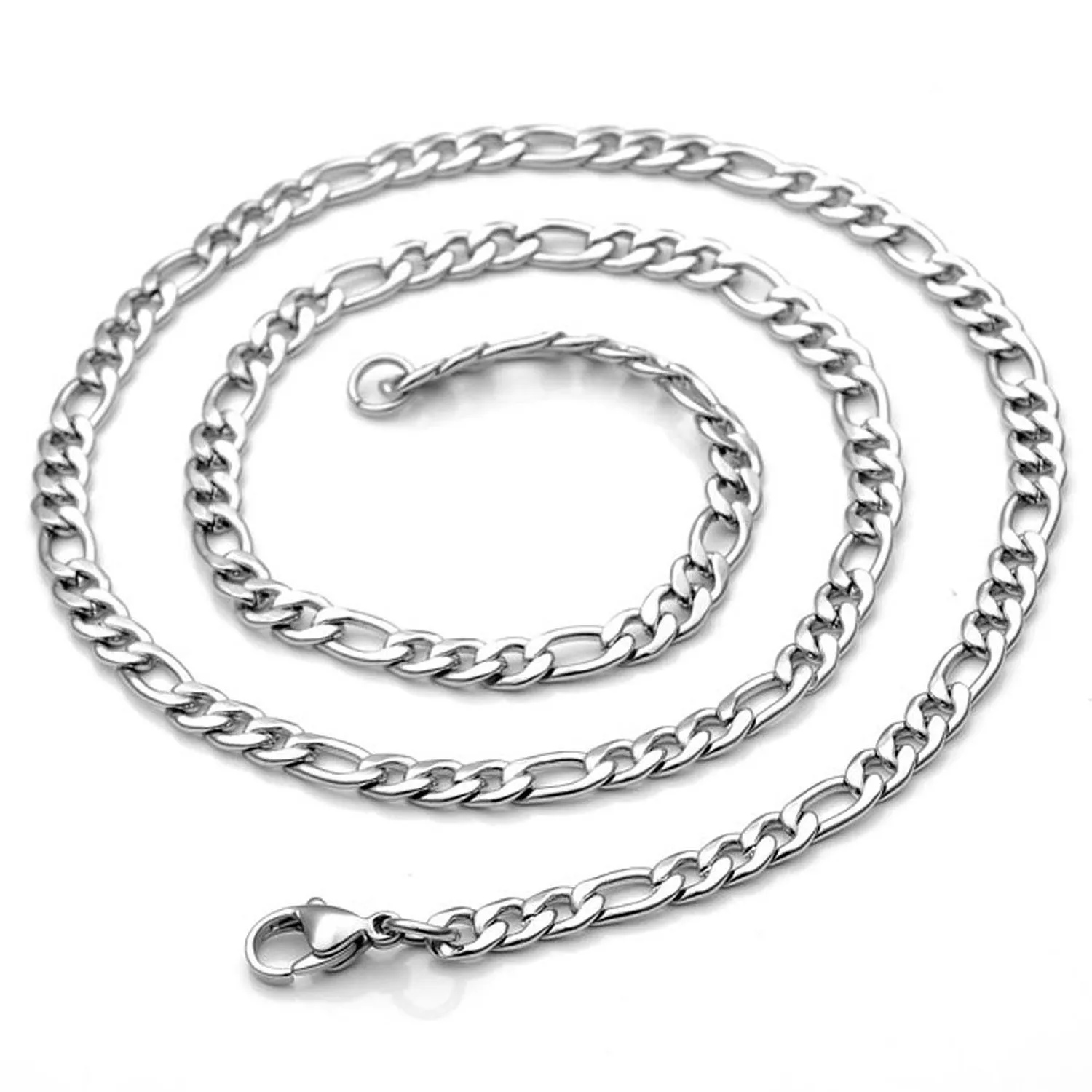 Collana Uomo Titanio Collana Catena In Titanio Per Uomo - Maglia Ovale 5 Mm, Argento, Accents Kingdom Astral Chain
