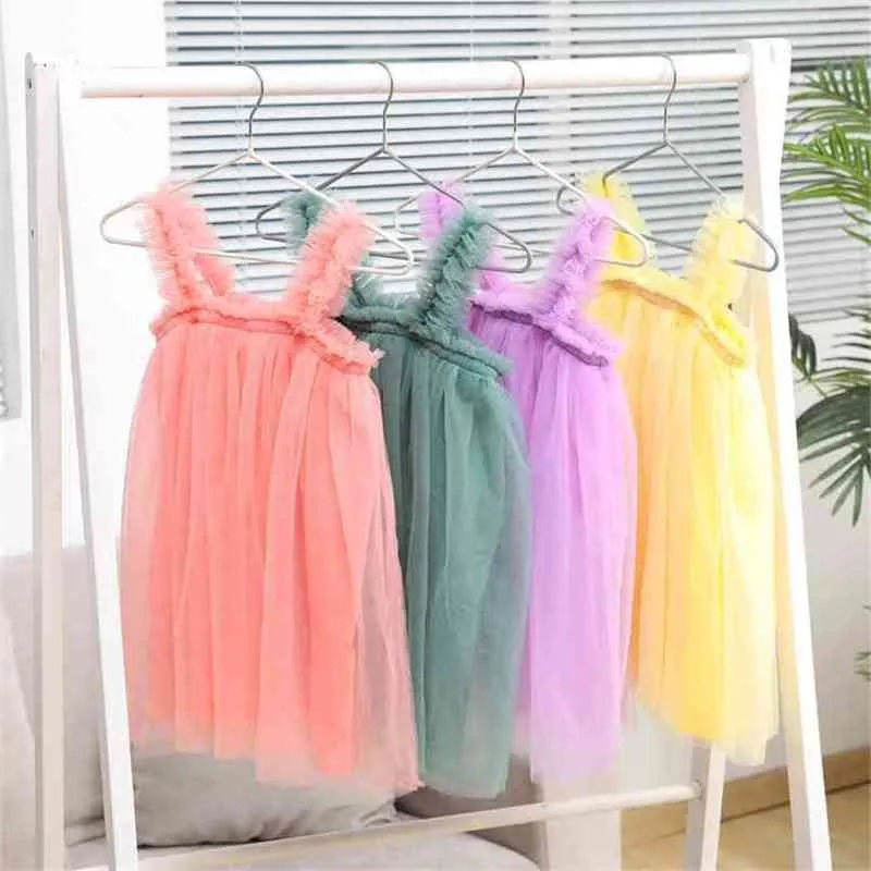 Vêtements pour enfants Summer Girls Sling Net Robe Robe Princesse Tutu Jupe pour enfants 4137 06 210622