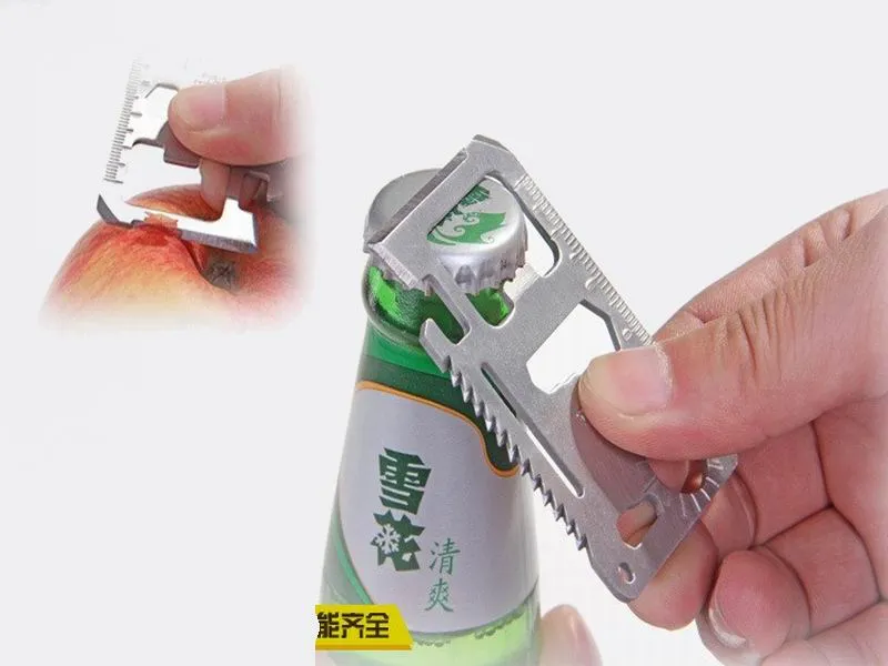Universal 11in1 Life Saving Card Outside Kitchen Camping Multifunctional Tool Card Knife Card Bottle opener