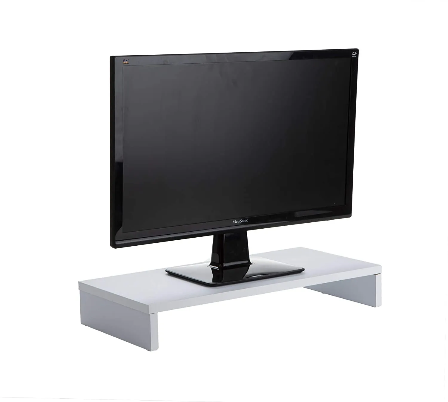 Support en bois pour ordinateur, PC, iMac, imprimante, haut-parleurs, écrans, TV, support pour moniteur blanc