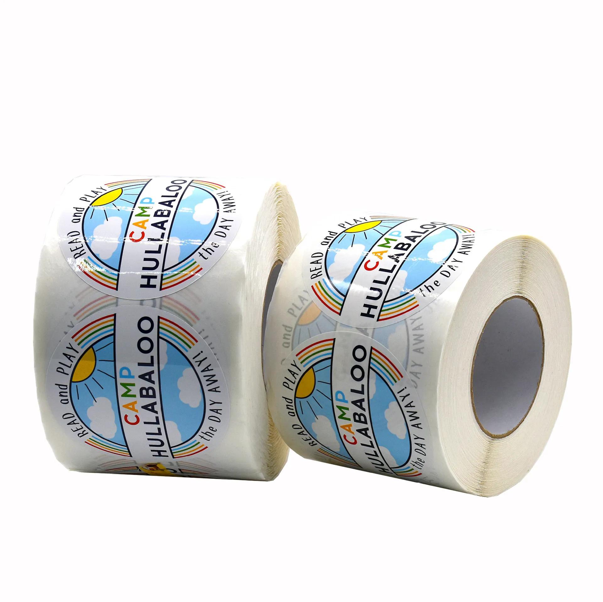 Aangepaste 2inch Ronde Logo Glanzende Adhesive Labels Gedrukt Kleurrijke Outdoor Reclame Stickers Duurzaam Gepersonaliseerd Kleurenetiket