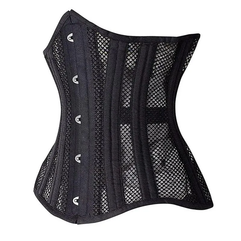 Bustiers & Corsets Sexy Underbust Corset Women Gothic Top Curve Shaper Breathable Slimming Belt Waist Trainer White Black336S