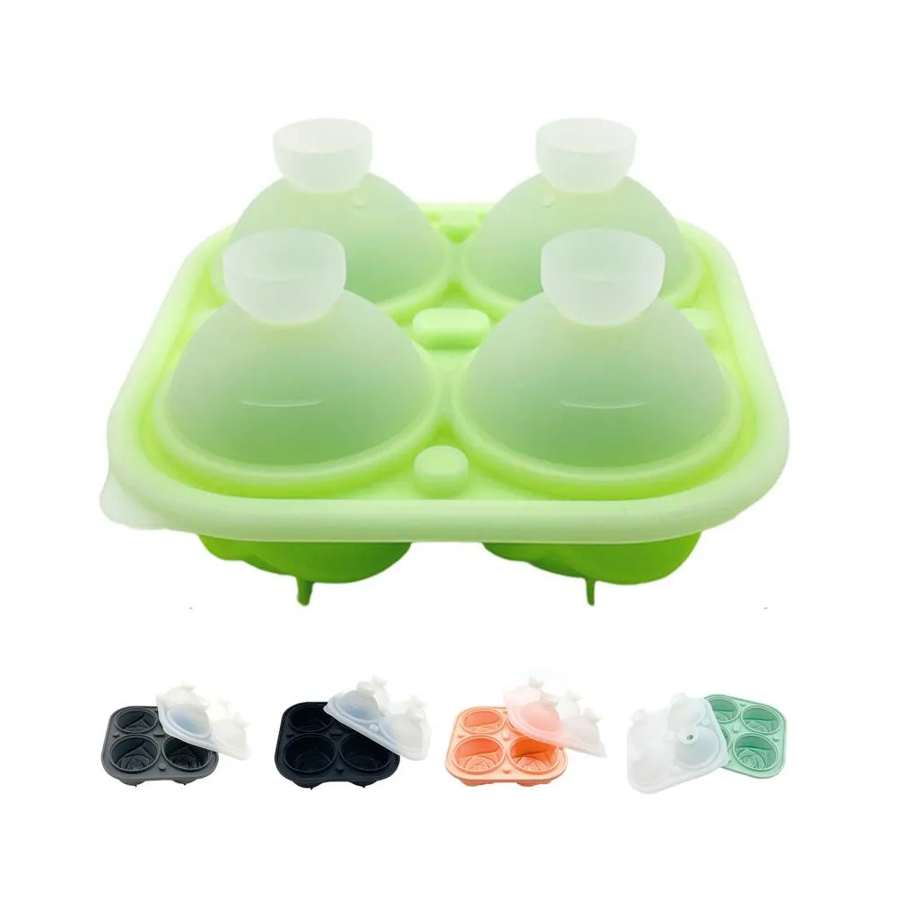 4 Cellen Rose Shaped Silicone Ice Cube Mold Ice Candy Cake Pudding Chocoladevormen Easy-release