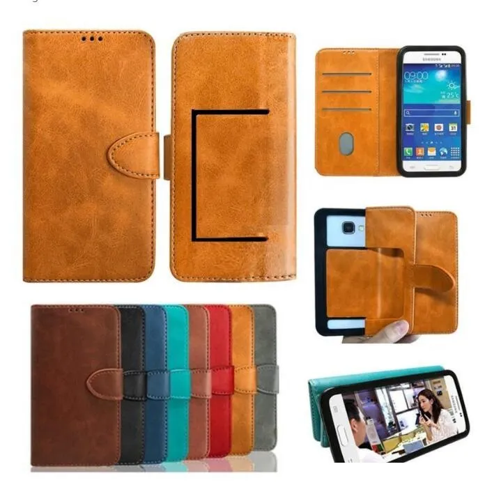 Universal Pu Leather Wallet Case with Card Slots and Flip Stand, Phone ...