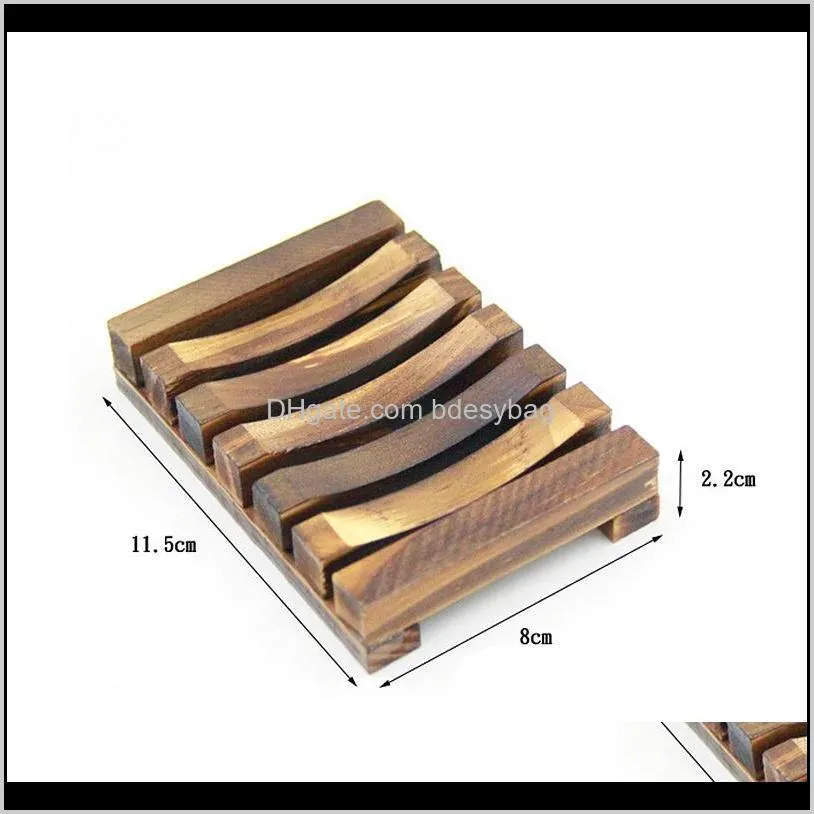 bamboo wood soap dishes wooden soap tray holder storage rack plate box container bath soap holder shipping