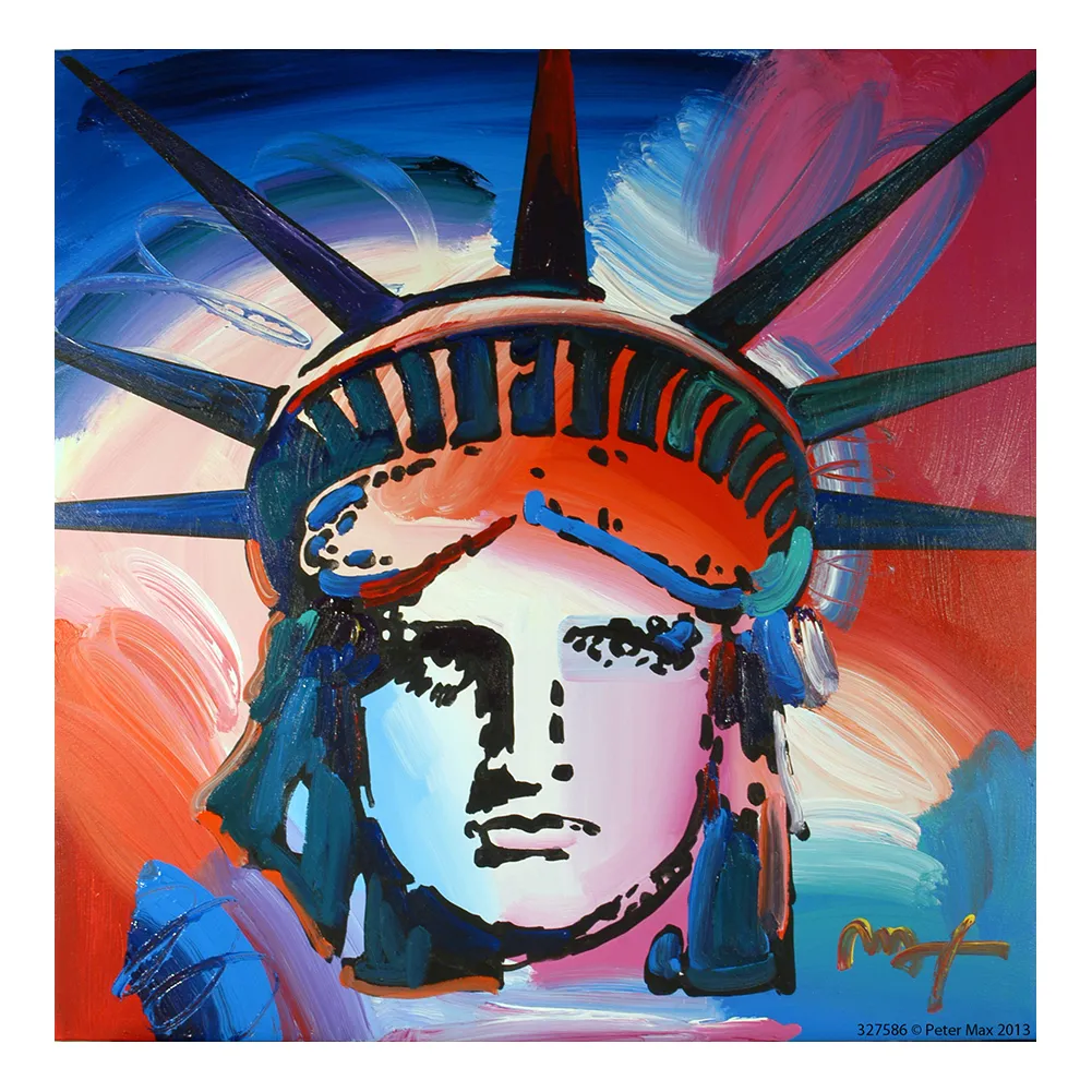 Liberty Peter Max Painting Poster Print Home Decor Framed of Unframed Photopaper Material