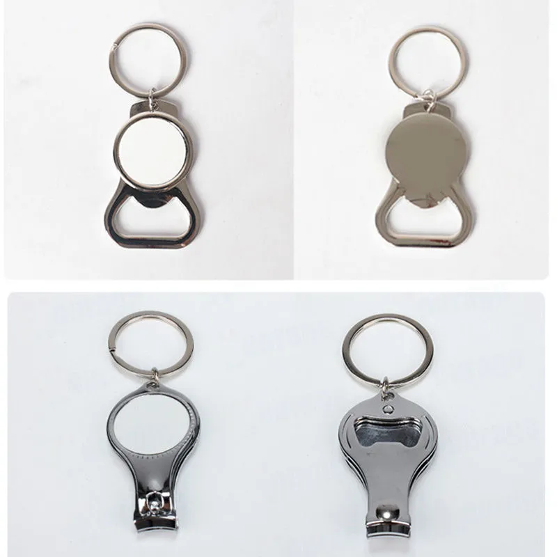 Sublimation Key Rings Blank White Metal Single Side For Sublimating Heat Transfer Keychain Christmas Valentine Pendants Gifts By FedEx A12