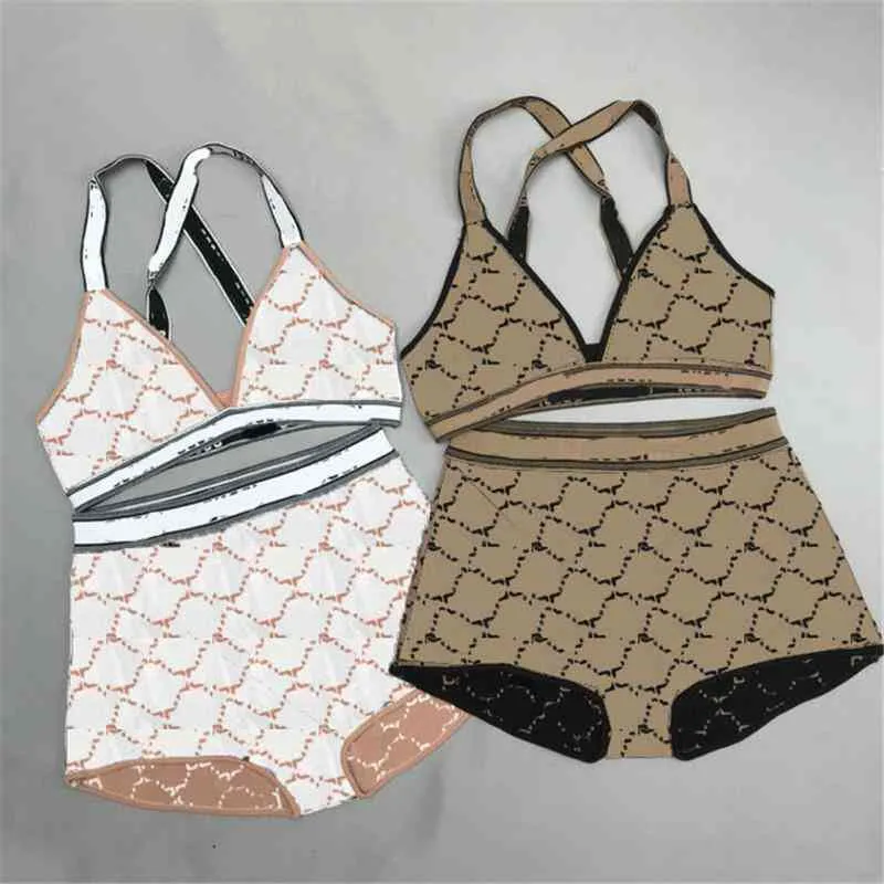 Classic knit Women Bikini Fashion Letter Print Female Swimsuit Bathign Suits Elastic Charm Girl Suit Sets
