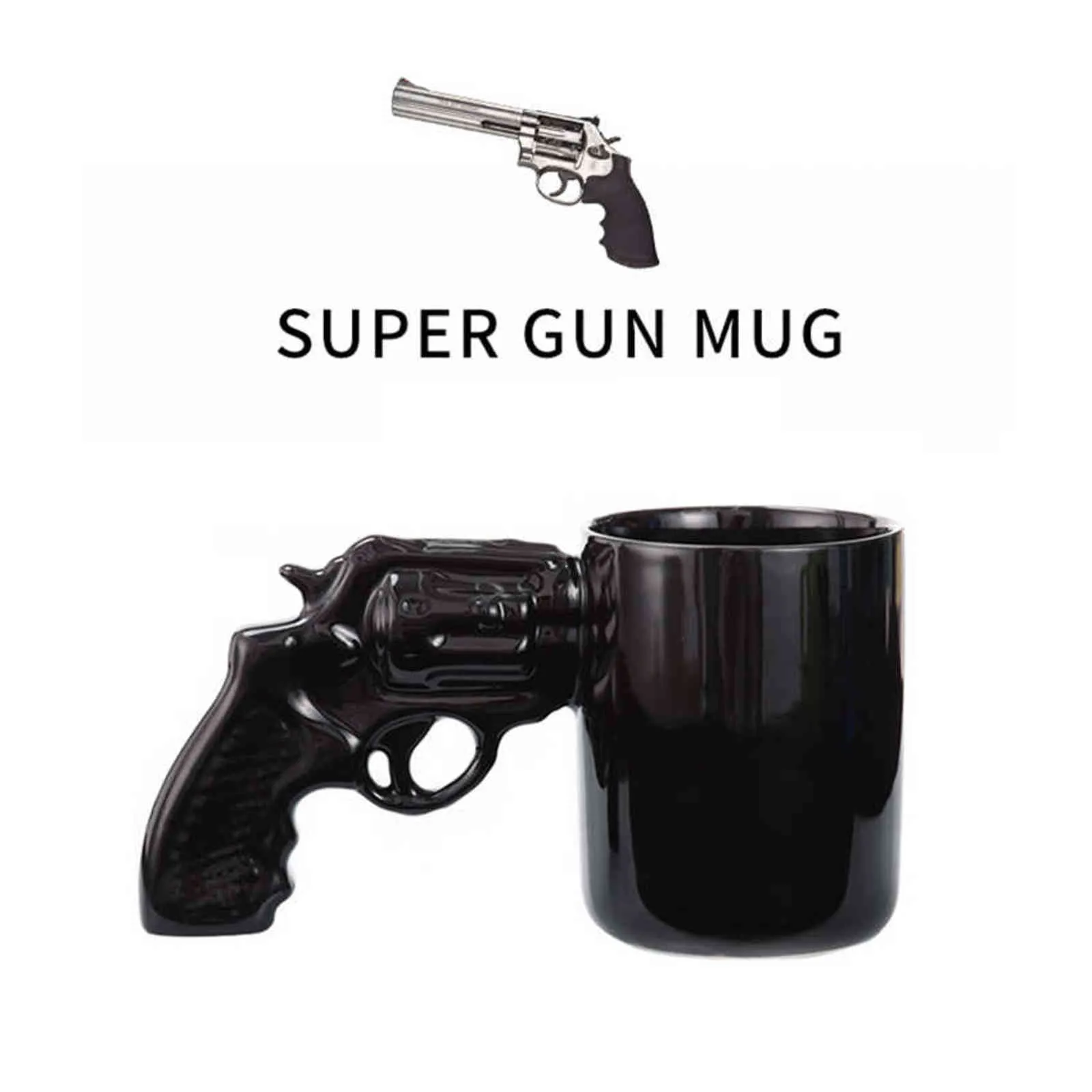 1ピースピストルグリップコーヒーカップとマグス面白い銃マグカルミルクティーカップクリエイティブオフィスセラミックコーヒーマグドリンクウェアG1126