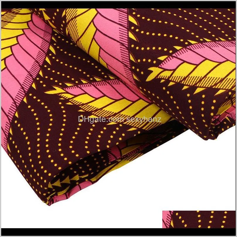 2021 new fashion polyester wax prints fabric ankara binta real wax high quality 6 yards african fabric for party dress