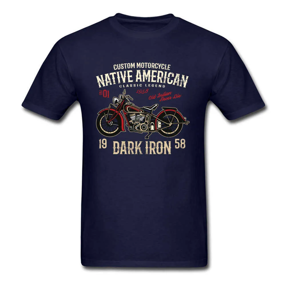 American Motorcycle Hot Sale Short Sleeve Party Top T-shirts 100% Cotton Crewneck Men