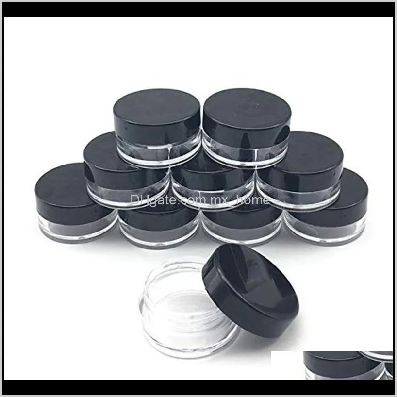 10pc/lot 15g transparent sample clear cream jar mini cosmetic bottles containers pot for nail arts small can tin g3 storage & jars