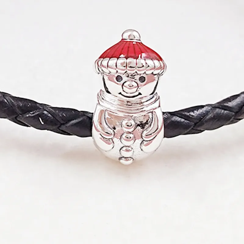 pandora encantos jóias fazendo 925 esterlina prata cadeia colar de cordão braceletes kit pulseira natal pendurado snowman e santa chapéu colares para mulheres homens 798478c01