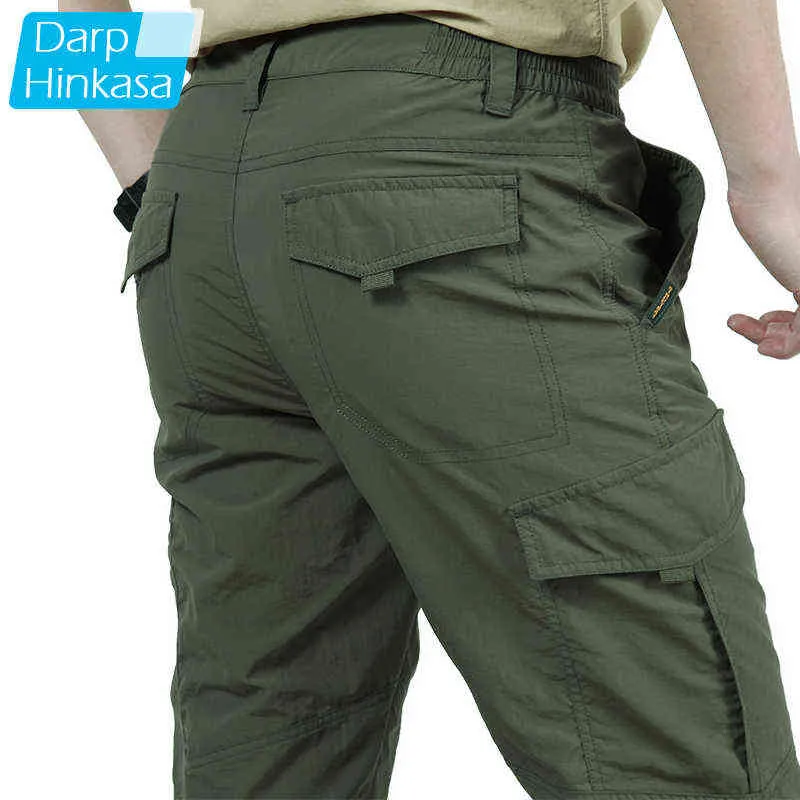 Homens de verão Calças Tactical Cargo Calças Homens Lightweight Respirável Rápido Pantsmilitar Cargo Calças Homens Workpants Táticos H1223