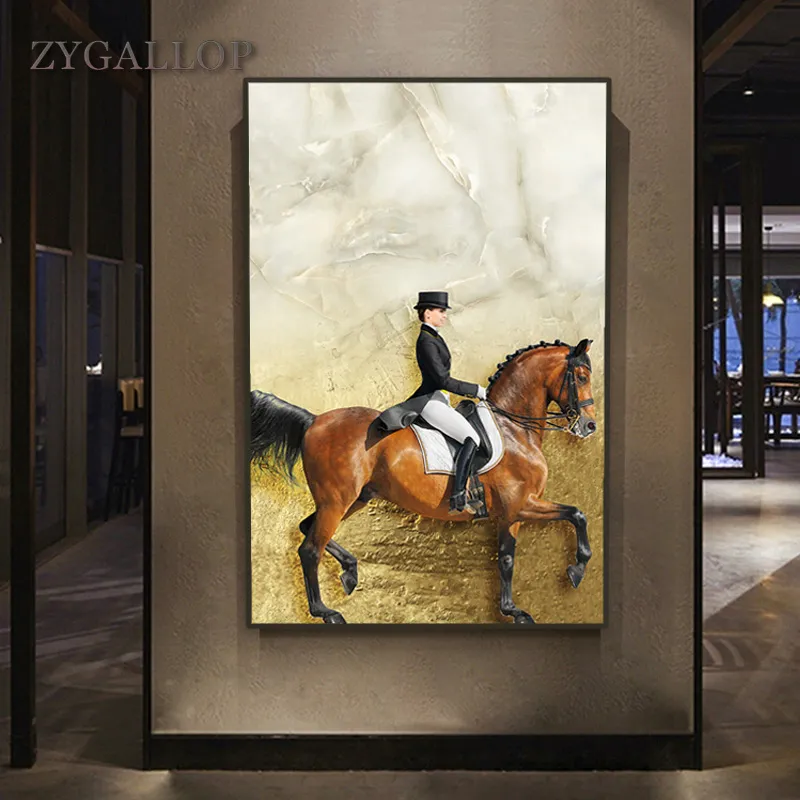 Modern Wall Art Horse Racing Canvas Painting ... From Yiwumeixiang, $6. ...