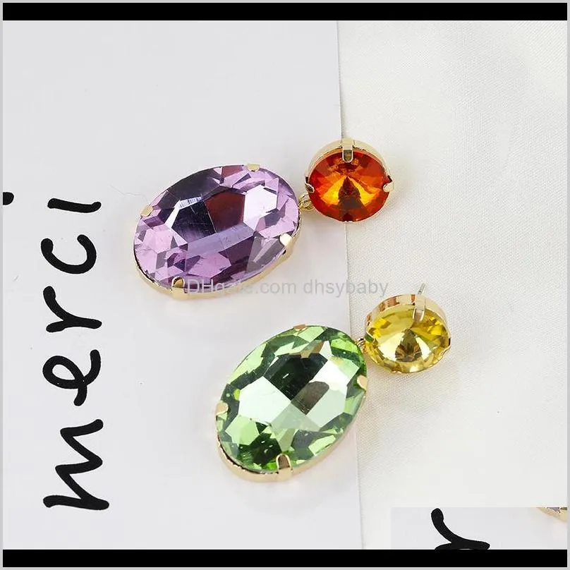 luxury ab style crystal waterdrop statement earrings new big gem party wedding crystal drop earrings jewelry gift