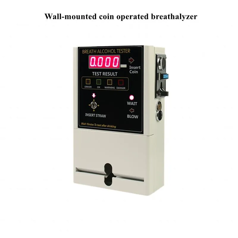 Wall Mounted Breathalyzer Vending Machine AT319 Coin Operated Alcohol