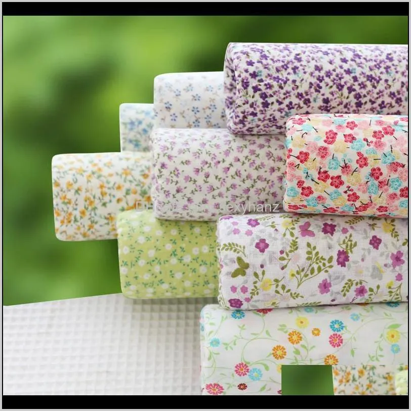 50cm width printing  floral twill cotton fabric diy children`s wear cloth make bedding quilt decoration home 180g/m1