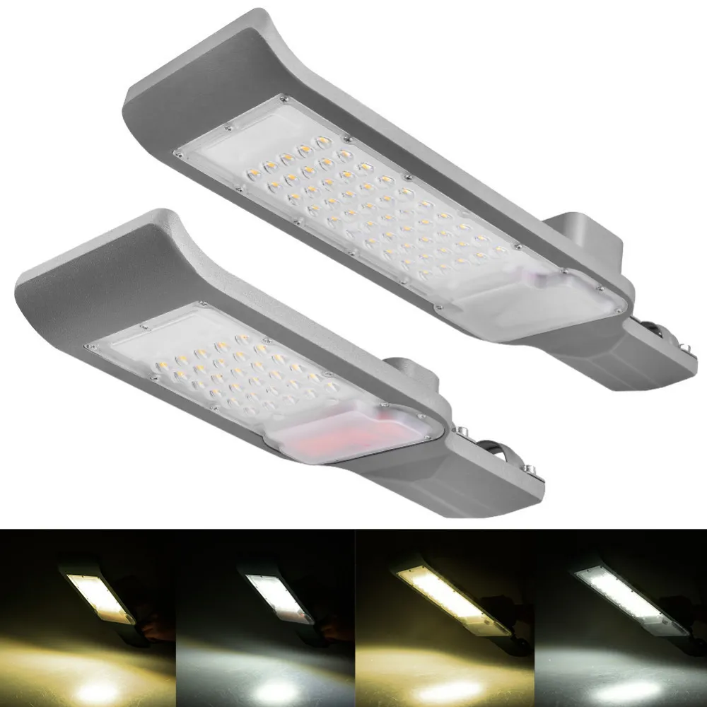 Floodlights Vattentät IP65 30W / 50W / 100W LED Light Street Lamp Head Outdoor Road Flood Light Garden Spot AC85-265V