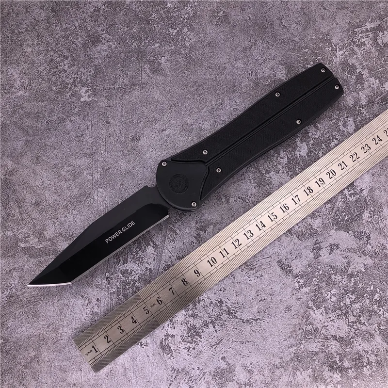 Original POWER GLIDE SWPGBT Gleitendes Klappmesser 7Cr17Mov Tanto-Klinge Zytel Rutschfester Griff Outdoor-Camping-EDC-Werkzeug