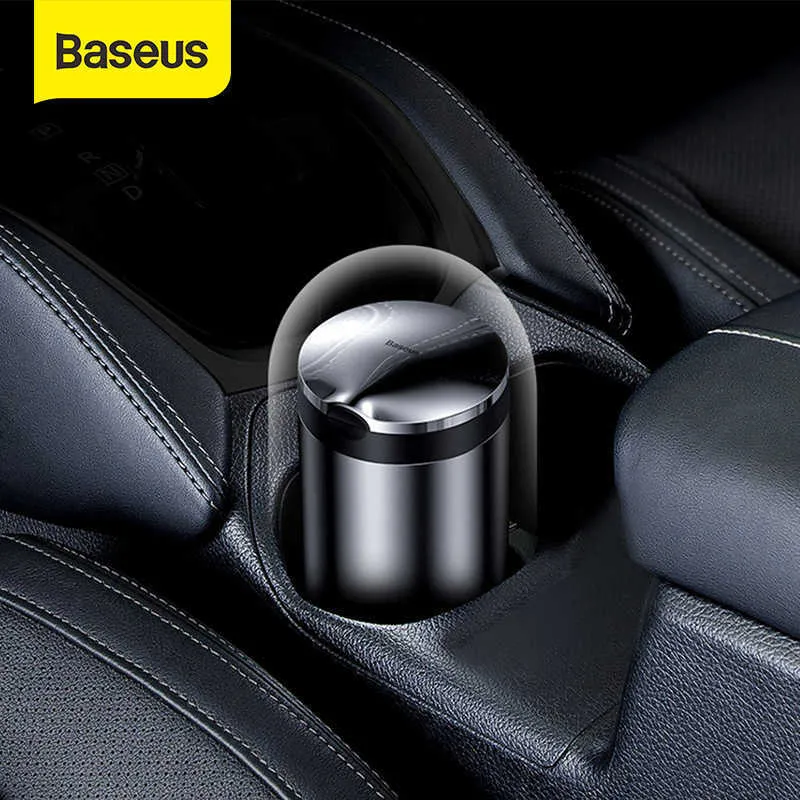 Baseus Car Ashtray Portable LED Light Cigarette e Ashes Holder for Car Flame Retardant High Quality Ash tray Car Accessories 210724