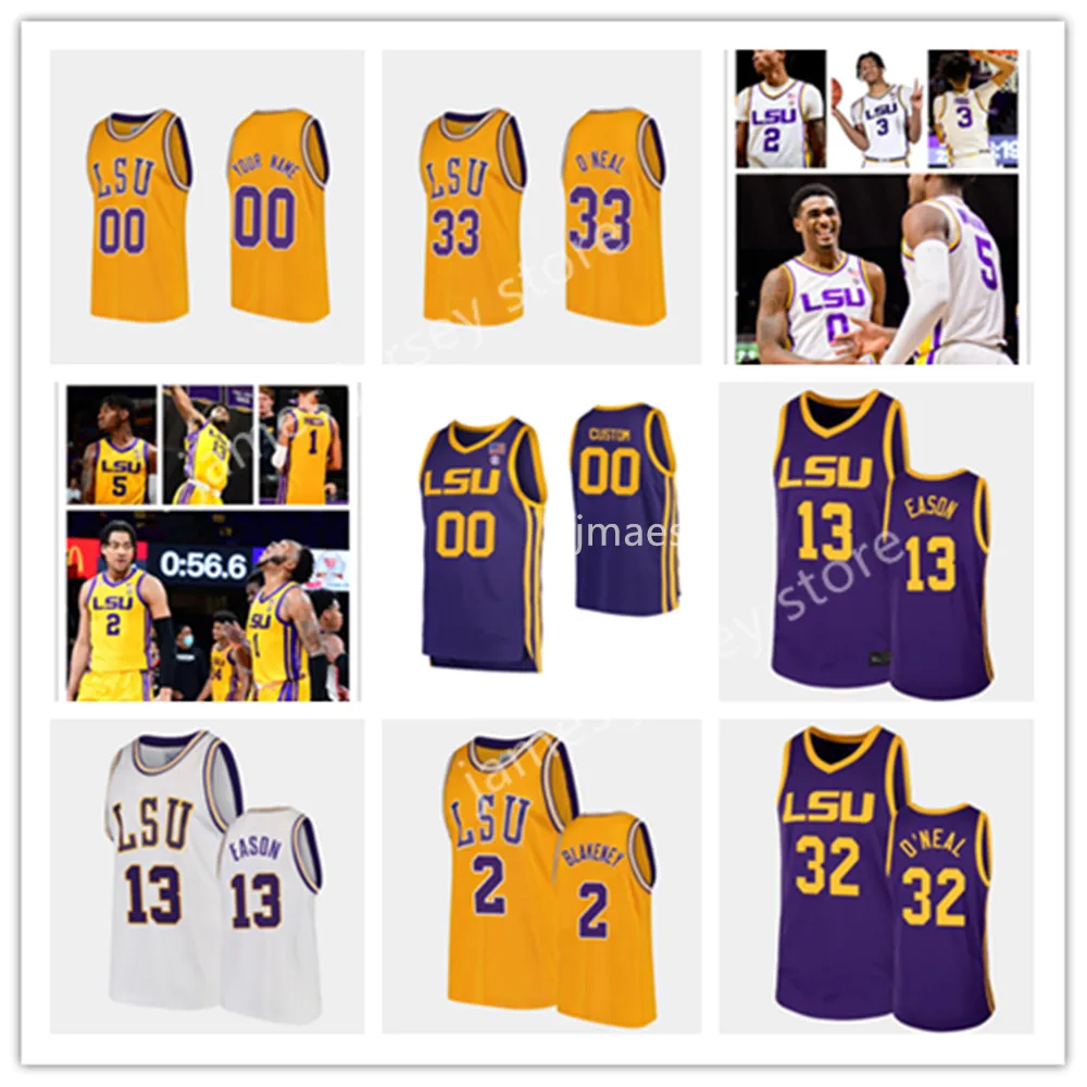 Custom LSU Tigers Basketball Jersey 0 Naz Reid 1 Ja'Vonte Smart 4 Skylar Mays 3 Tremont Waters 10 Noah Thomas 15 Aundre Hyatt Efton Reid 44 Adam Miller 24 Shareef O'Neall