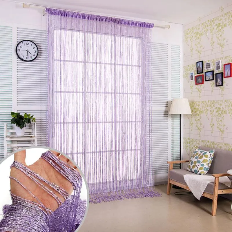 Curtain & Drapes Multi-color Optional 100 X 200CM Thread Line Curtains For Living Room Door Wall Window Panel Tassel Home Decoration