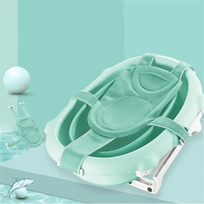 Baby Shower Bath Tub Pad Non-Slip Bathtub Seat Adjustable Newborn Safety Security Bath Support Cushion Foldable Soft Pillow 1422 Y2