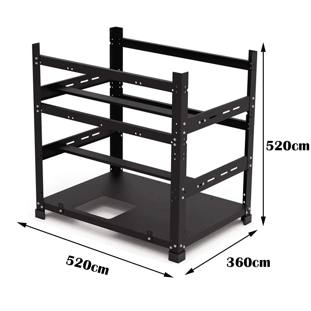 Öppna gruvsriggram för 12 GPU-minier Case Rack Motherboard Bracket Eth / etc / Zec Ether Accessory Tool 3 Lager