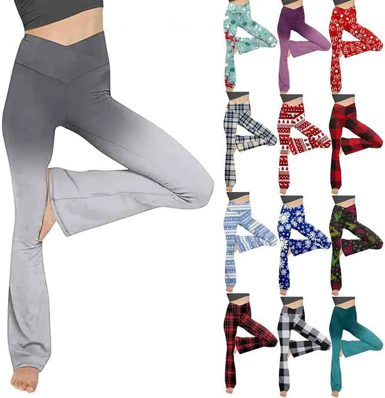  Women's Bootcut Yoga Pants High Waisted Crossover