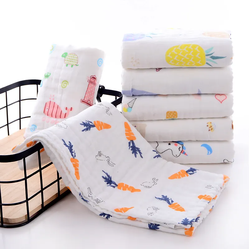 Toalhas de bebê toalhas de alta densidade 6 camada pura algodão gaze washcloths adulto toalha macio wipe wipe 35 * 75cm yl642