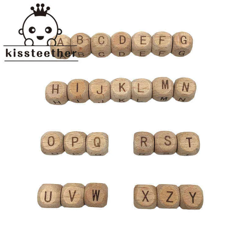 1 x Wooden Letter Bead 12mm - Letter C