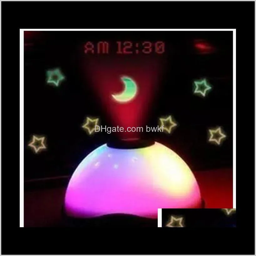 fashion hot led backlight clock starry star sky projection alarm clock table desk electronic clock for kids with projector