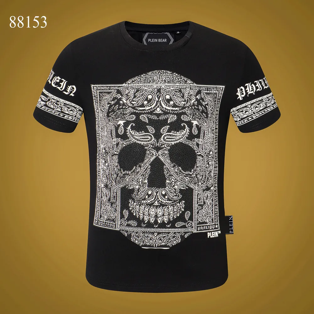 Plein Bear t Shirt Mens Designer Tshirts Brand Clothing Rhinestone Skull Men T-shirts Classical High Quality Hip Hop Streetwear Tshirt Casual Top Tees Pb 11439