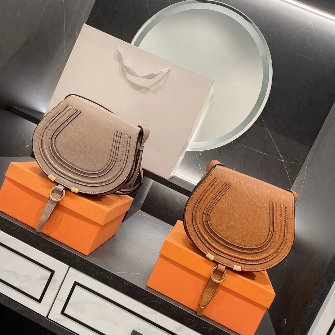 2021ss luxury Brand Messenger bags whole Designers Women High Quality Genuine Cowskin Leather Cloe Mini Marcie Shoulder Saddl212q