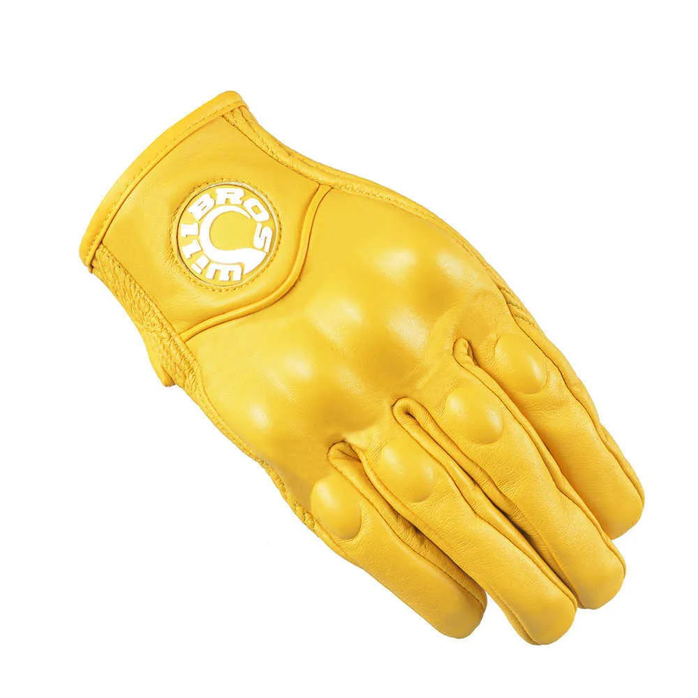 Moto Scooter Gants Rue Moto Équitation Jaune Guantes Willbros Motocross Moto Cuir Luvas H1022