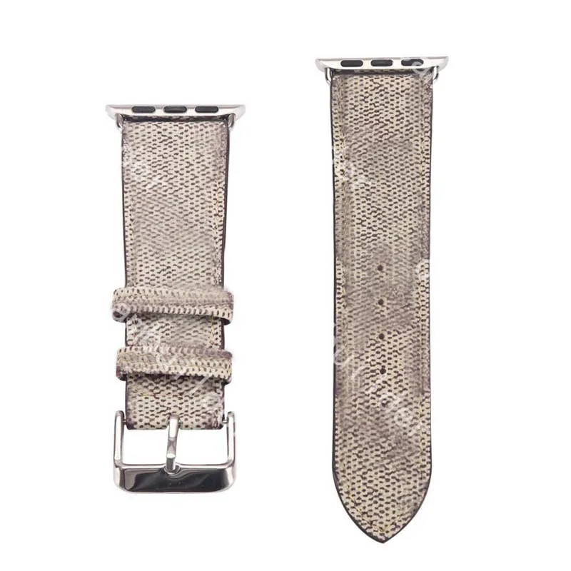 Bande de montre de montre de concepteur 41mm 45mm 42mm 38mm 40mm 44mm IWatch 1 2 345 Bandes Bracelet en cuir Bracelet Bracelet à la mode