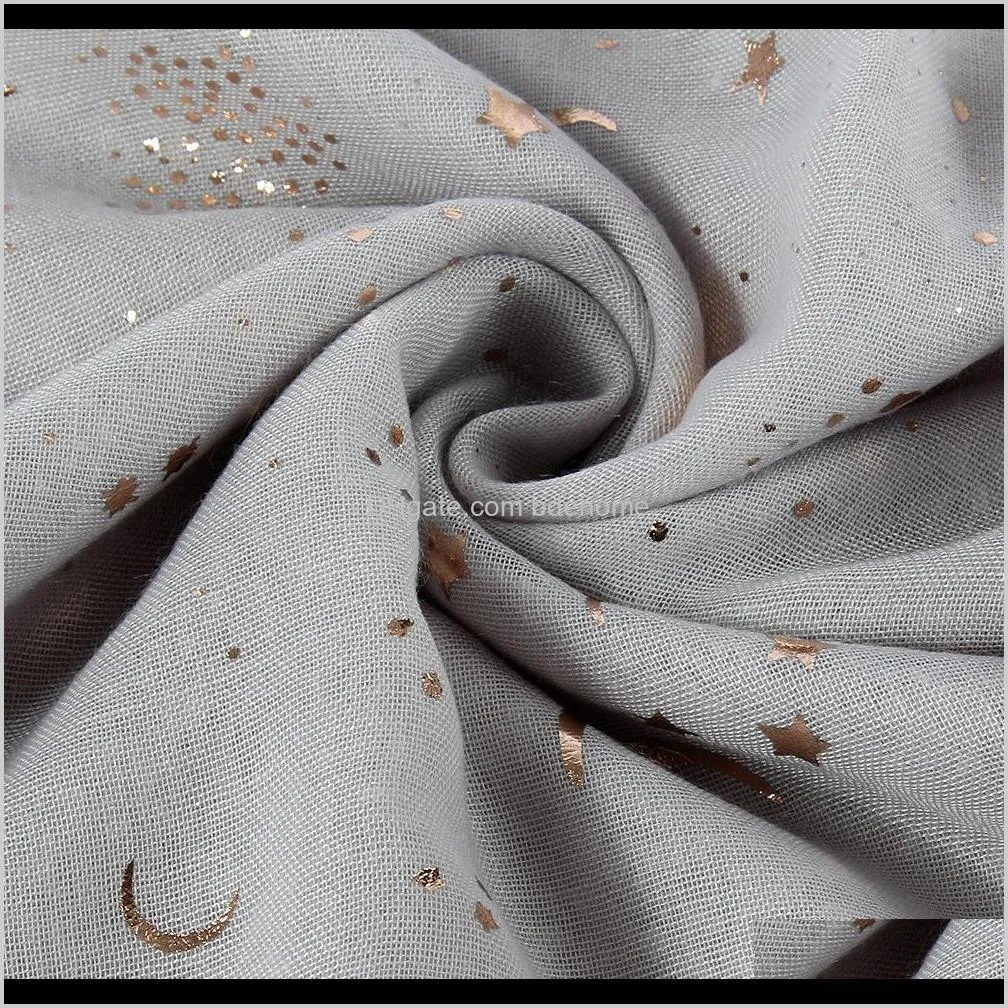 2021 new design women black grey navy metallic gold foil glitter floral tree branches infinity scarf