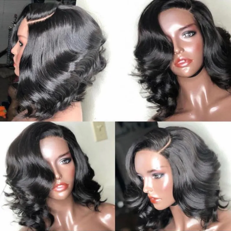 Peruca de peruca sintética encaracolado Simulação de perucas de cabelo humano para mulheres brancas e negras que parecem reais JC0072