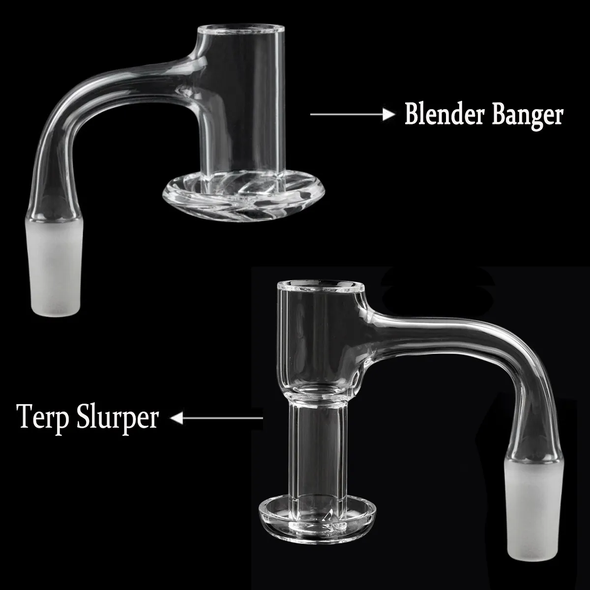 Soldado com solda chanfrada borda terp slurpers liquidificador fumando quartzo banger 10mm 14mm 18mm 22mmod Dois estilos pregos para bongs de vidro de glass dab rig