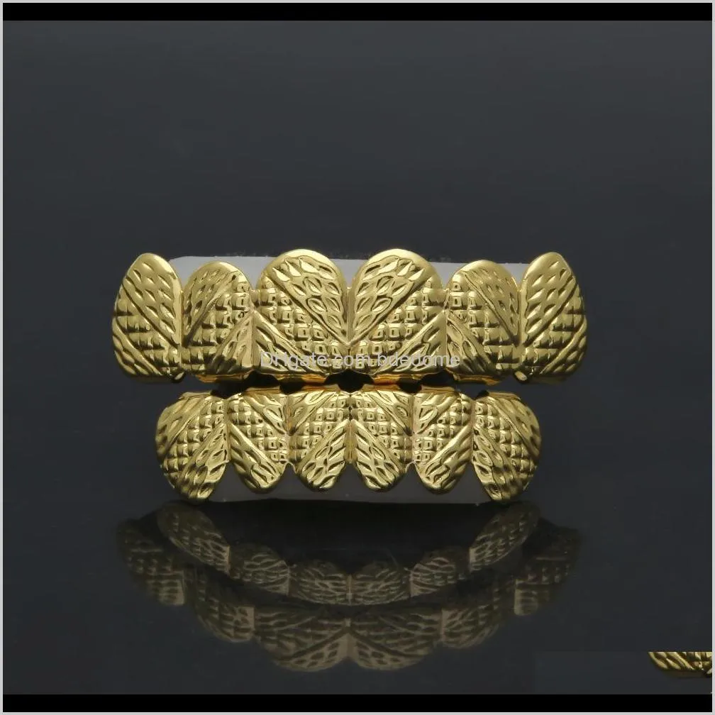 hip-hop girllz men`s luxury jewelry gold plated hip hop teeth brace top quality teeth accessories wholesale