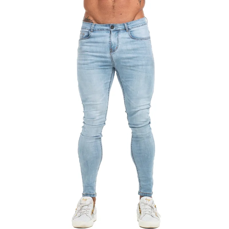 GINGTTO Man Pants Skinny Jeans Men Denim Trousers Hip Hop Style Plus Size Jean Male Clothing Summer Slim Fit ICON Legend London 22277h