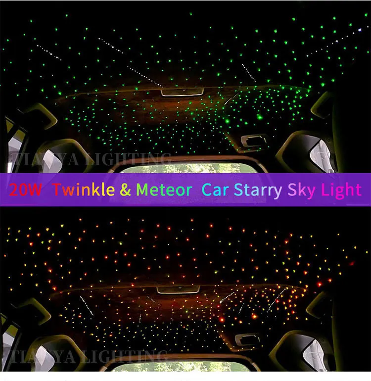 20w Twinkle Sternenhimmel Auto Stern Licht Dach LED Licht Glasfaser Licht  Himmel Stern Decke Decor Doppelköpfe Unabhängige Steuerung
