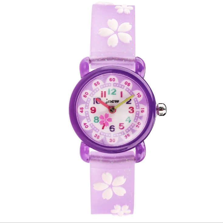 JewelryWe Montre Enfant Bracelet Caoutchouc Analogique Quartz Garçon Fille - Cadeau Adolescent