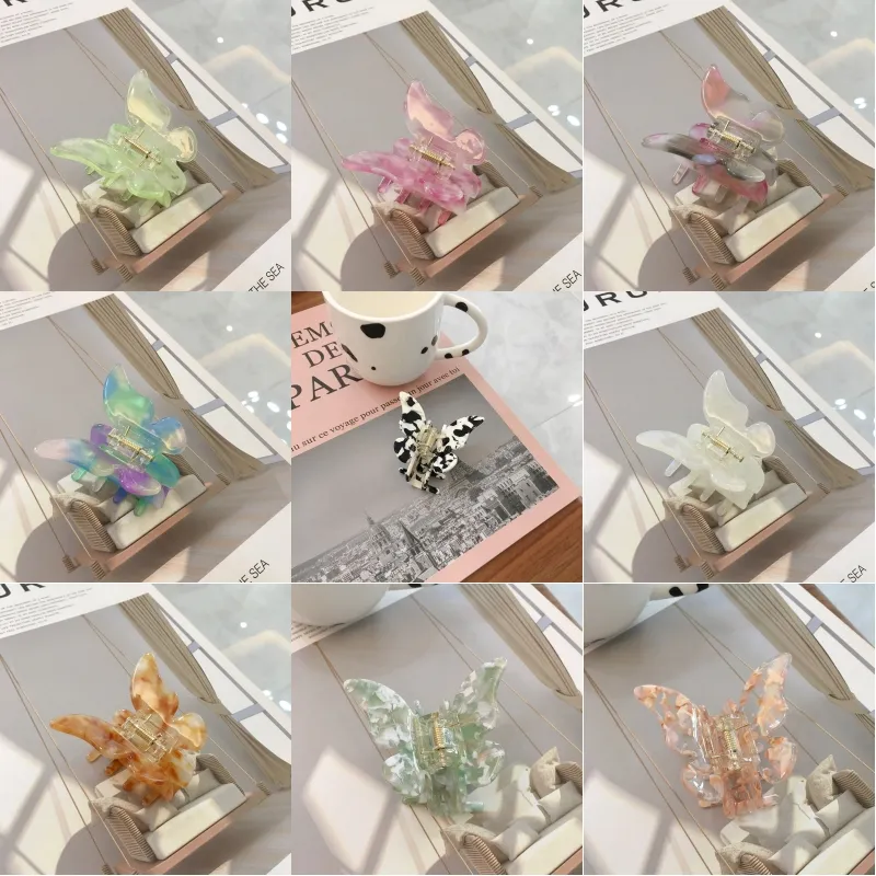 French Retro Butterfly Hairpin Girl Accessories Acetate Claw Mermaid Color Clip Super Immortal Dish Hair Catch 5 8xz T2