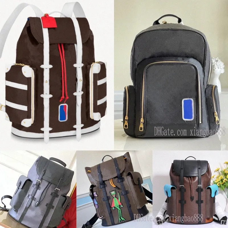 2023 حقيبة ظهر مهرجان مهرجان كريستوفر كرة السلة Geninue Leather Travel Sports Outdoor Backpacks مصممو حقائب كبيرة