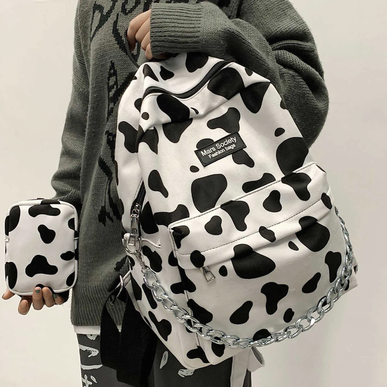 Fashion Cow Print Bags Kawaii Girl 